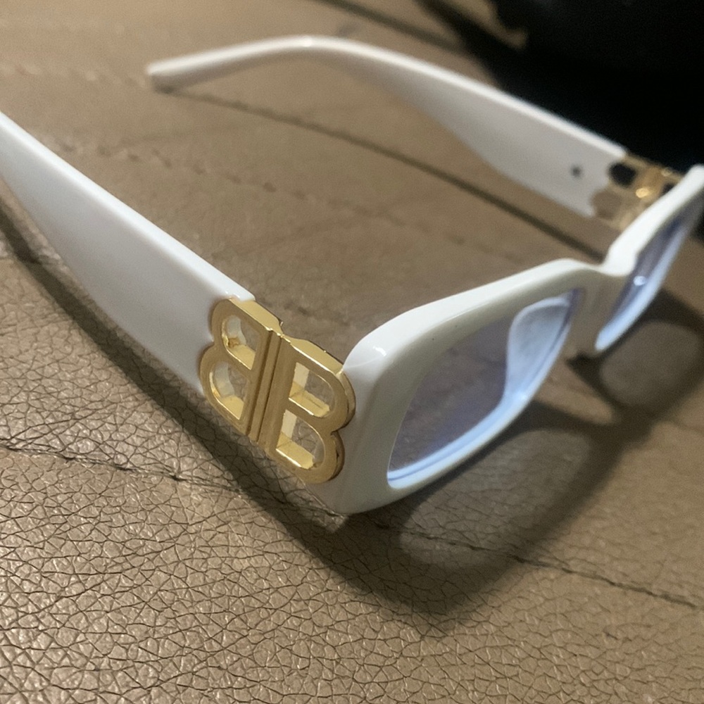 White balenciaga sunglasses